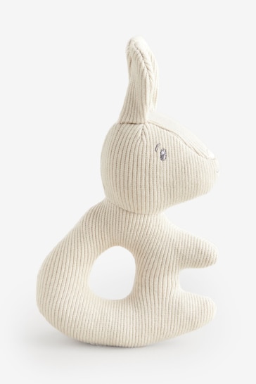 Natural Bunny Baby Rattle