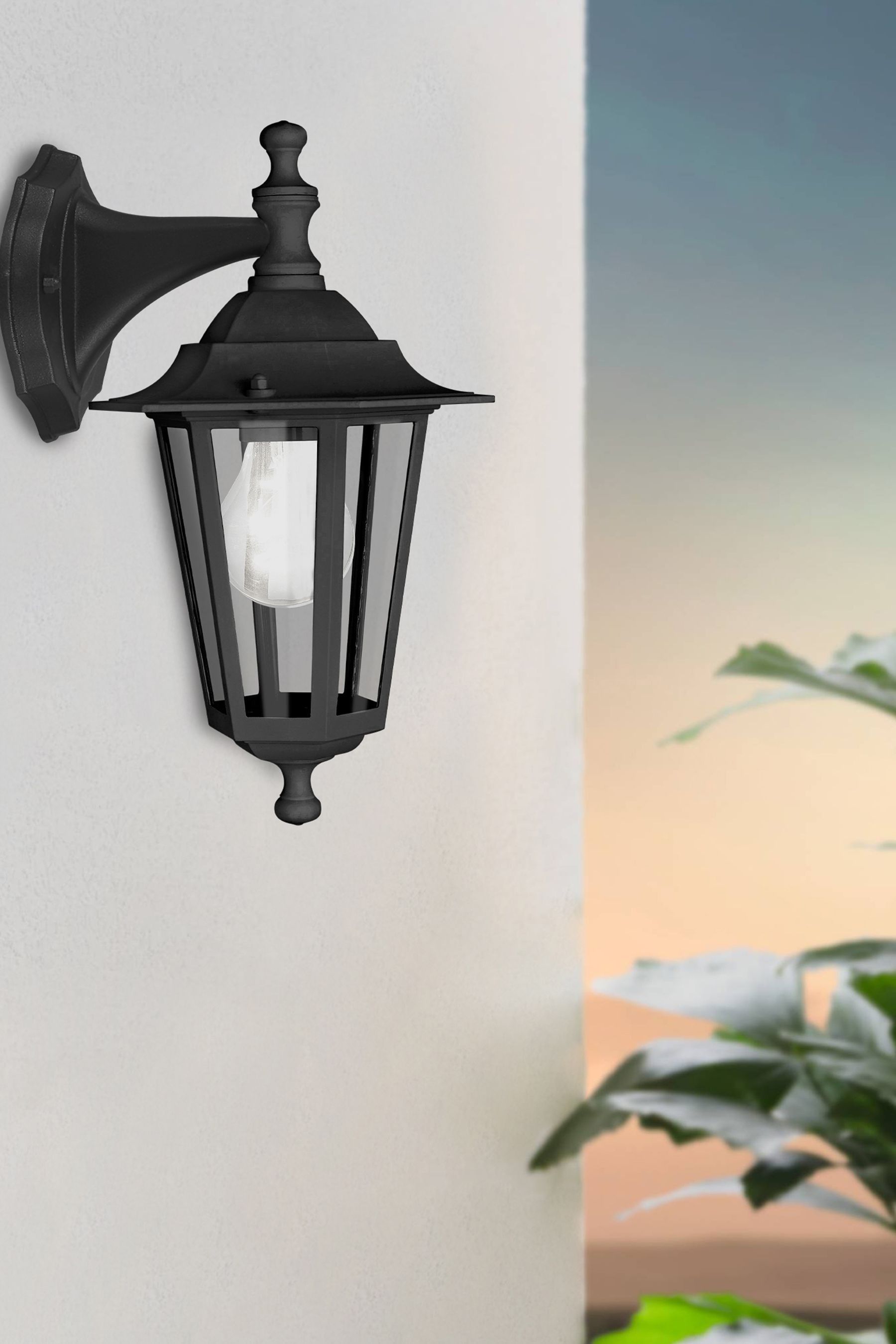 Eglo Black Laterna 4 Lantern Style Outdoor Light