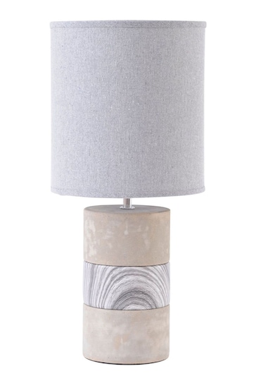 Libra Interiors Grey Concrete & Porcelain Table Lamp