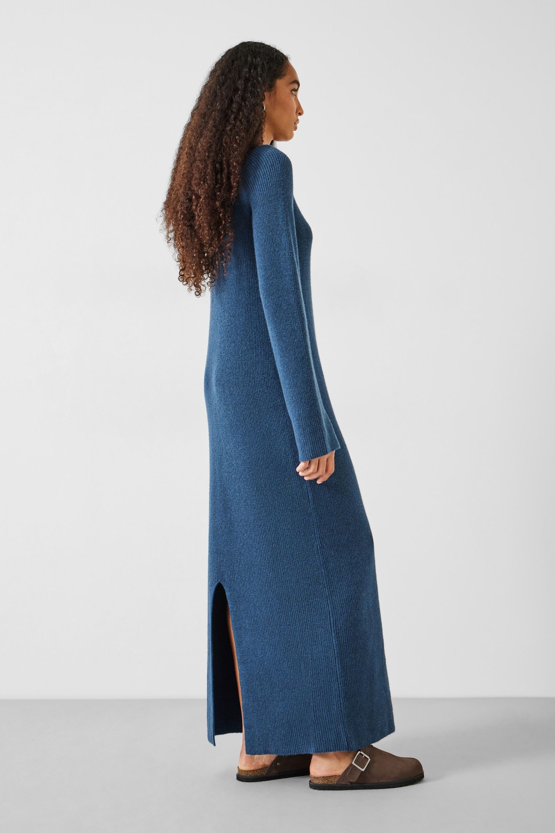 Hush Blue 100 Cotton Uralla Knitted Dress