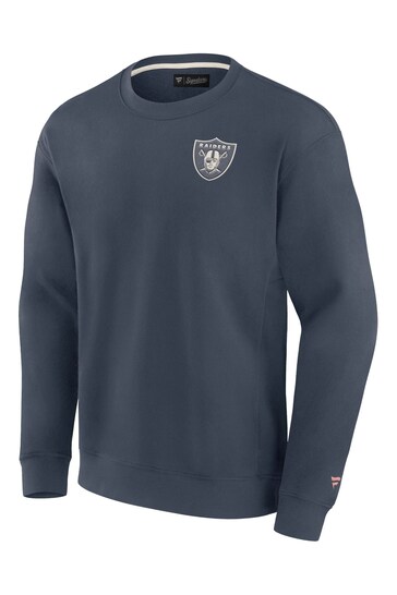 Fanatics Grey NFL Las Vegas Raiders Terrazzo Fleece Crew Sweatshirt
