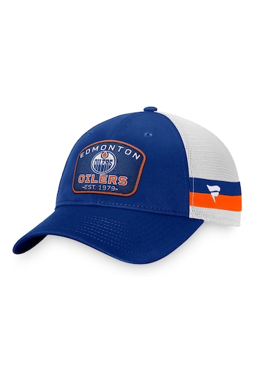 Fanatics Blue NHL Edmonton Oilers Fundamental Structured Trucker Hat