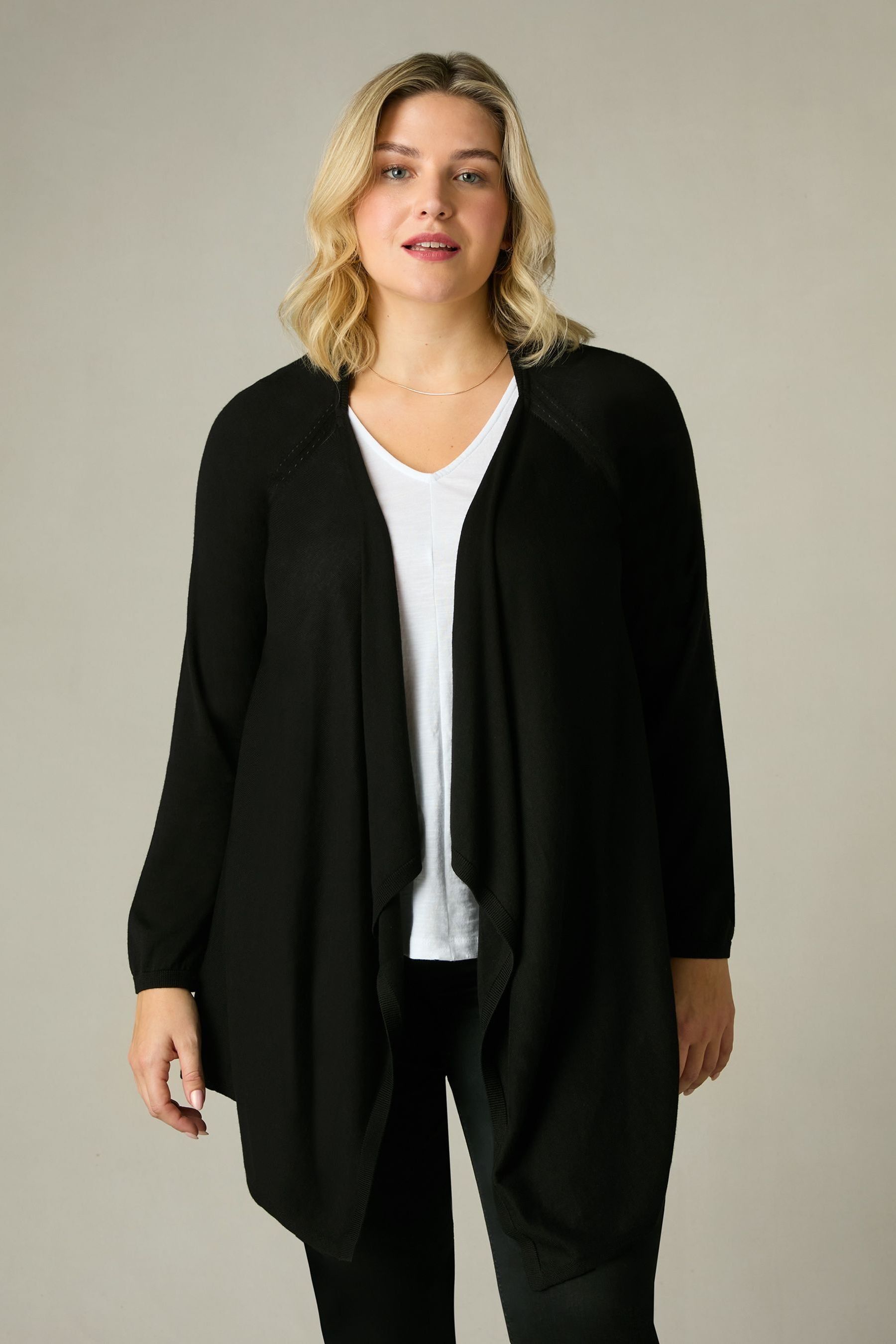 Black waterfall clearance cardigan next