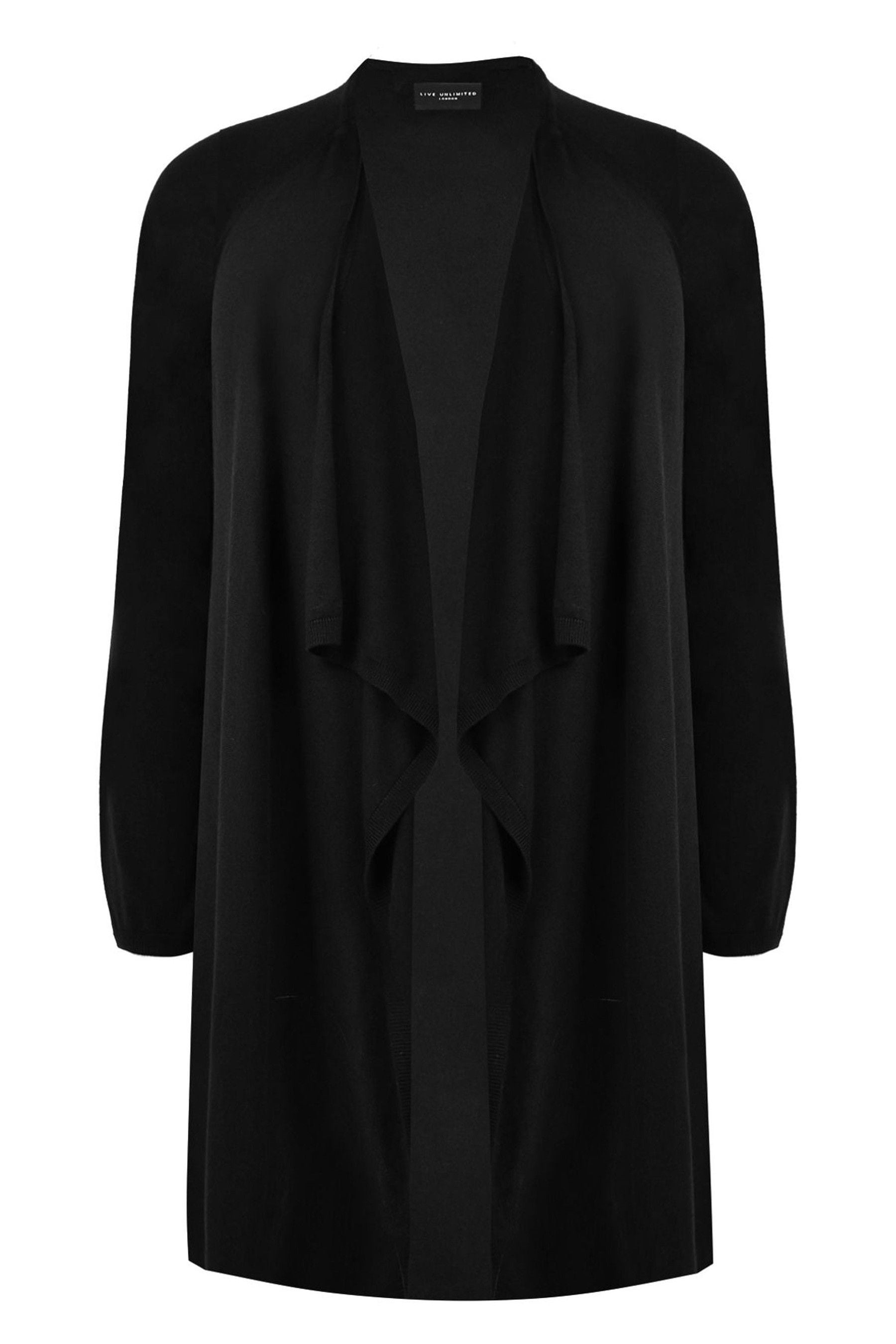 Black waterfall hotsell cardigan next