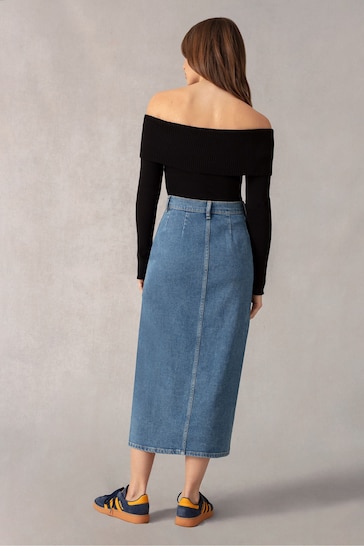 Ro&Zo Denim Midi Skirt