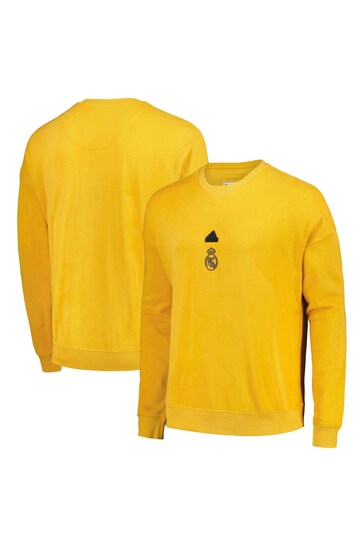 Fanatics Yellow Real Madrid Lifestyler Crew Sweater