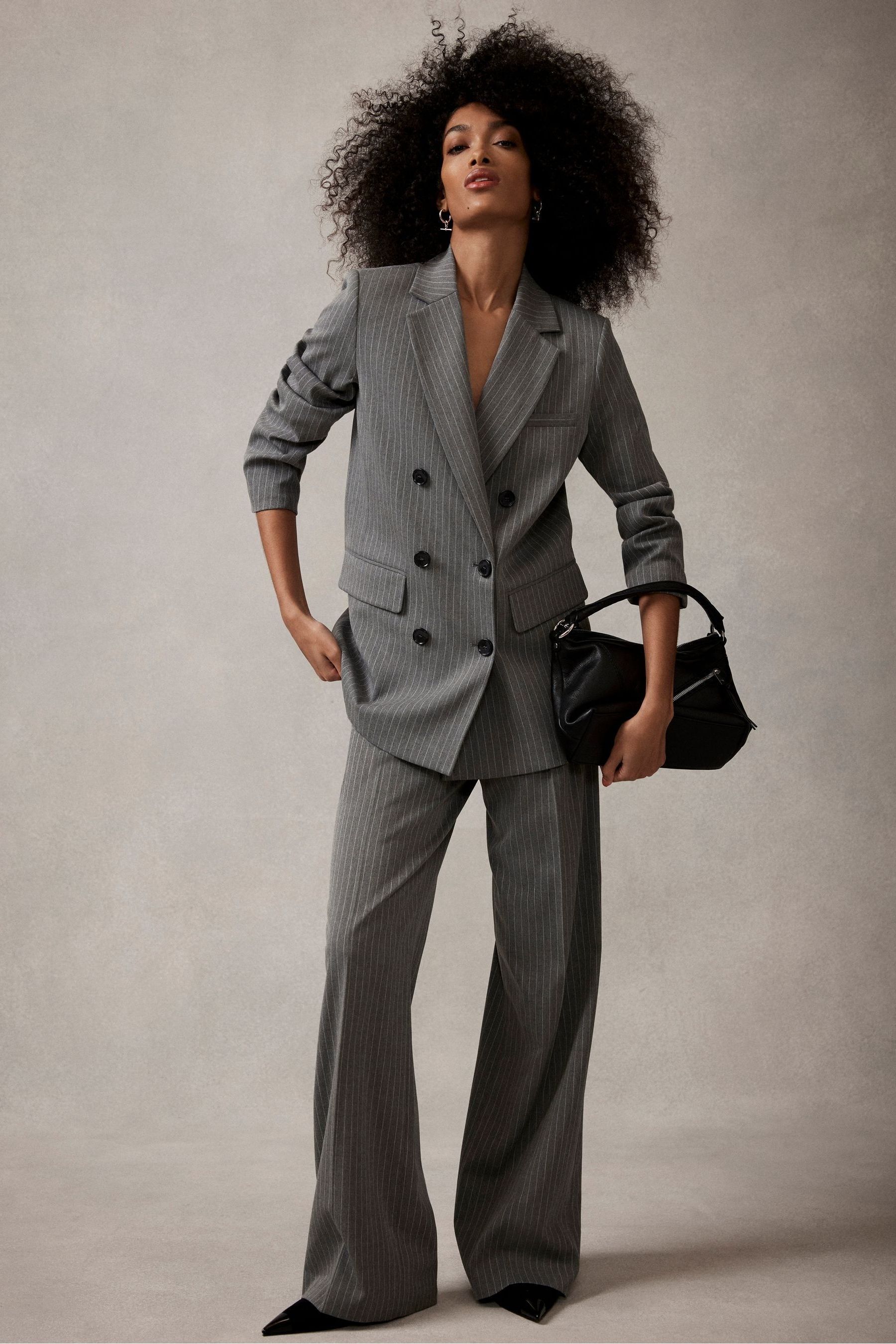 Buy Mint Velvet Grey Pinstripe DB Blazer from the Next UK online shop