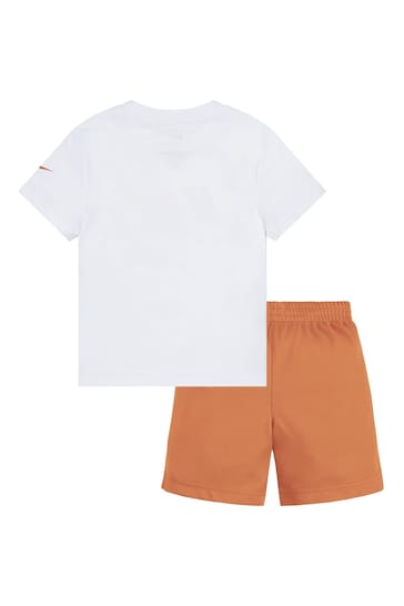 Nike Orange Little Kids Hazy Rays T-Shirt and Shorts Set