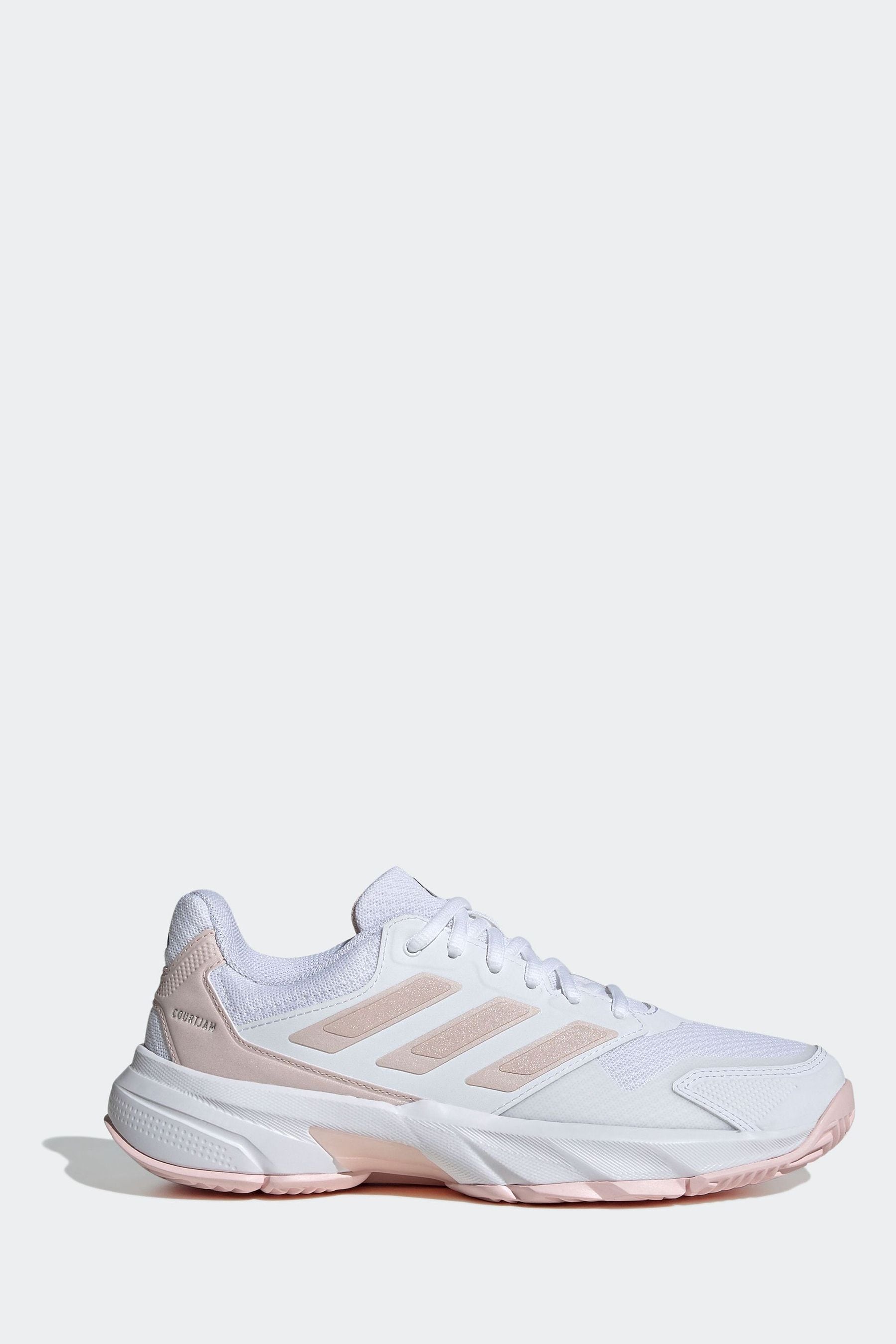 Buy adidas White Pink Courtjam Control 3 Tennis Shoes from the Next UK online shop