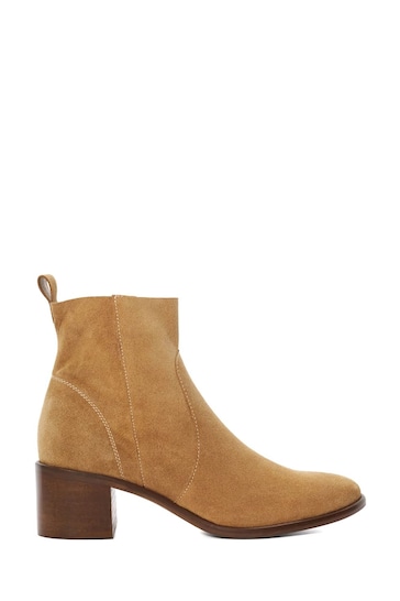 Dune London Natural Paprikaa Unlined Almond Toe Boots