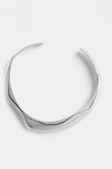 Mint Velvet Silver Tone Collar Necklace