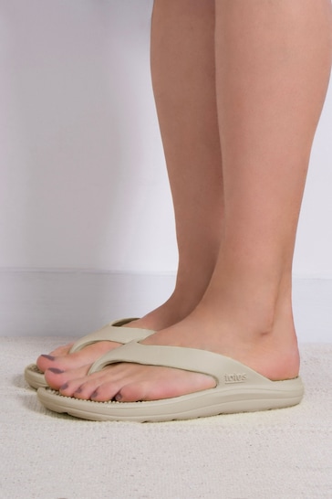 Totes Nude Ladies Solbounce Toe Post Flip Flops Sandals