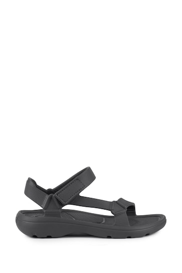 Totes Grey Solbounce Mens Adjustable Velcro Sport Sandals