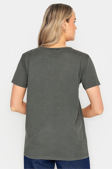 Long Tall Sally Light Grey Crew Neck Printed T-Shirt