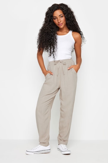 M&Co Natural Petite Linen Joggers