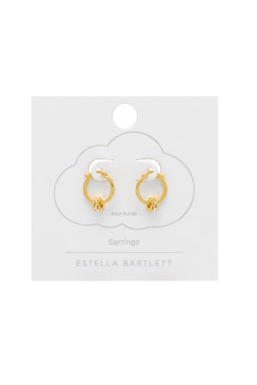 Estella Bartlett Gold Multi Flower Hoop Earrings