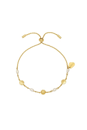 Estella Bartlett Gold Floral Pearl Bracelet