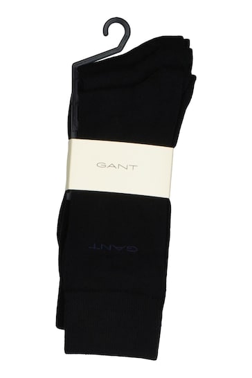 GANT Soft Cotton Black Socks 3-Pack