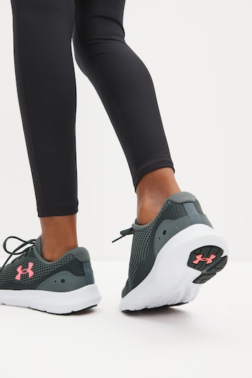 Under Armour Grey/Pink Surge Trainers