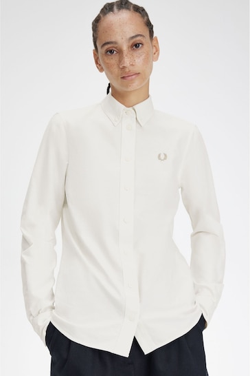 Fred Perry Button Down White Shirt