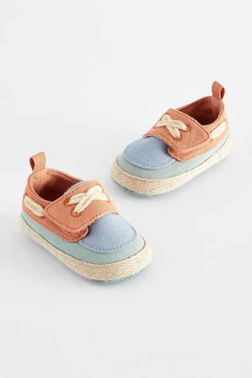 Bright Colourblock Baby Boat Shoes (0-24mths)