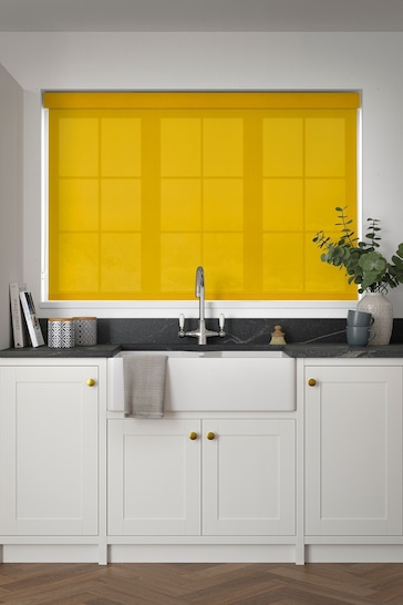 Ochre Yellow Simply Plain Made to Measure Roller Blind