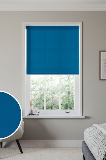 Marine Blue Simply Plain Made to Measure Roller Blind