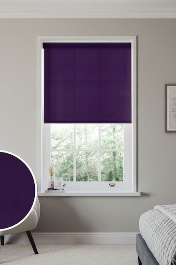 Grape Purple Simply Plain Made to Measure Roller Blind
