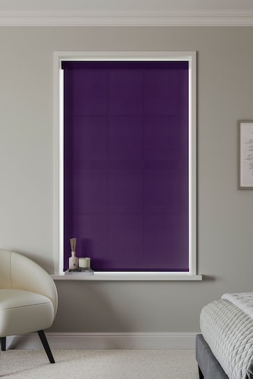Grape Purple Simply Plain Made to Measure Roller Blind