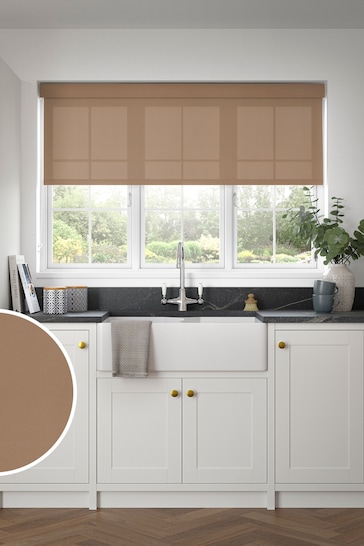 Coco Brown Simply Plain Made to Measure Roller Blind