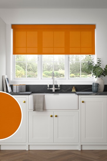 Terracotta Orange Simply Plain Made to Measure Roller Blind