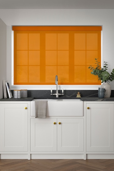 Terracotta Orange Simply Plain Made to Measure Roller Blind