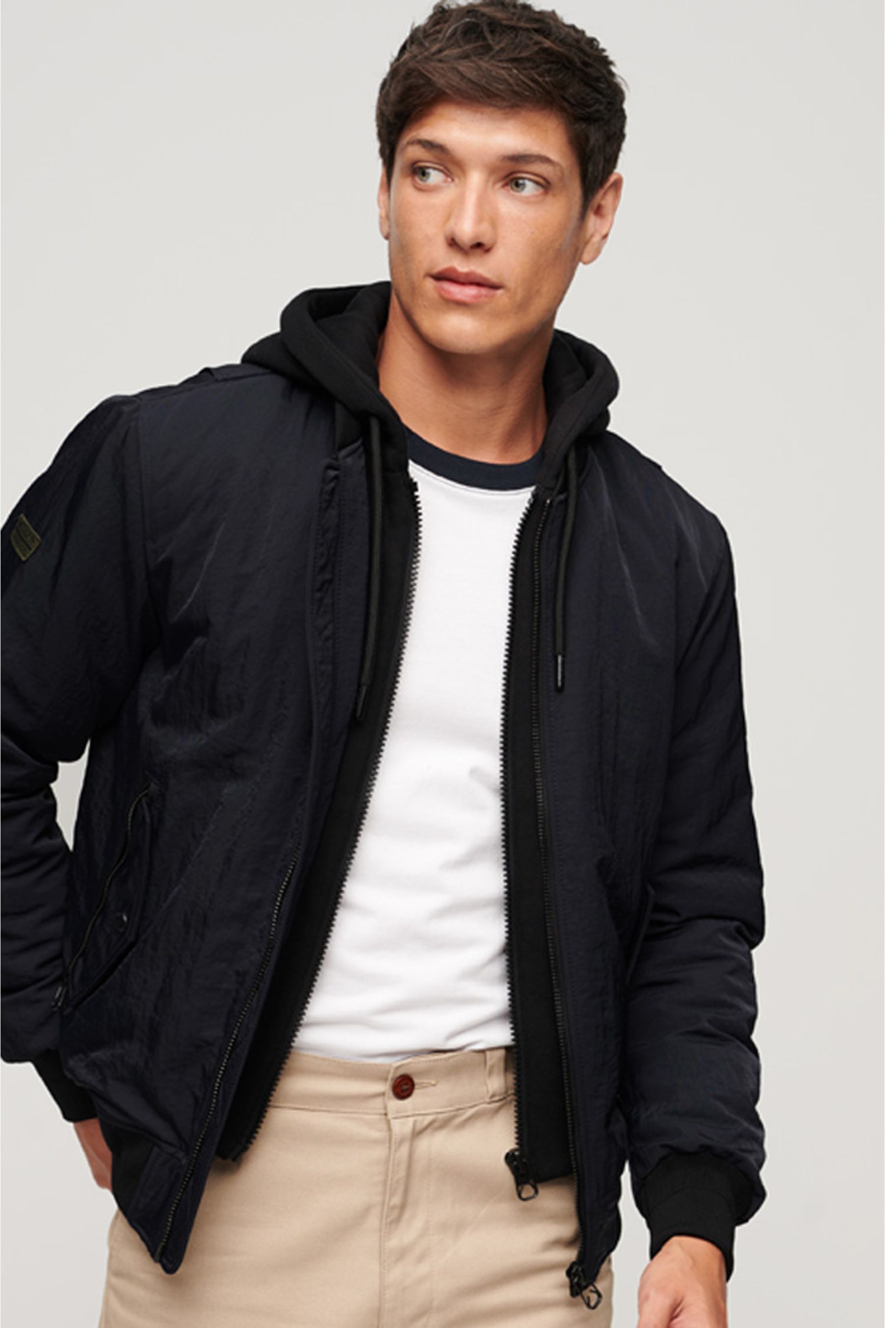 Men u sales military hooded blouson