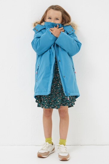 FatFace Turquoise Blue 3 In 1 Waterproof Coat