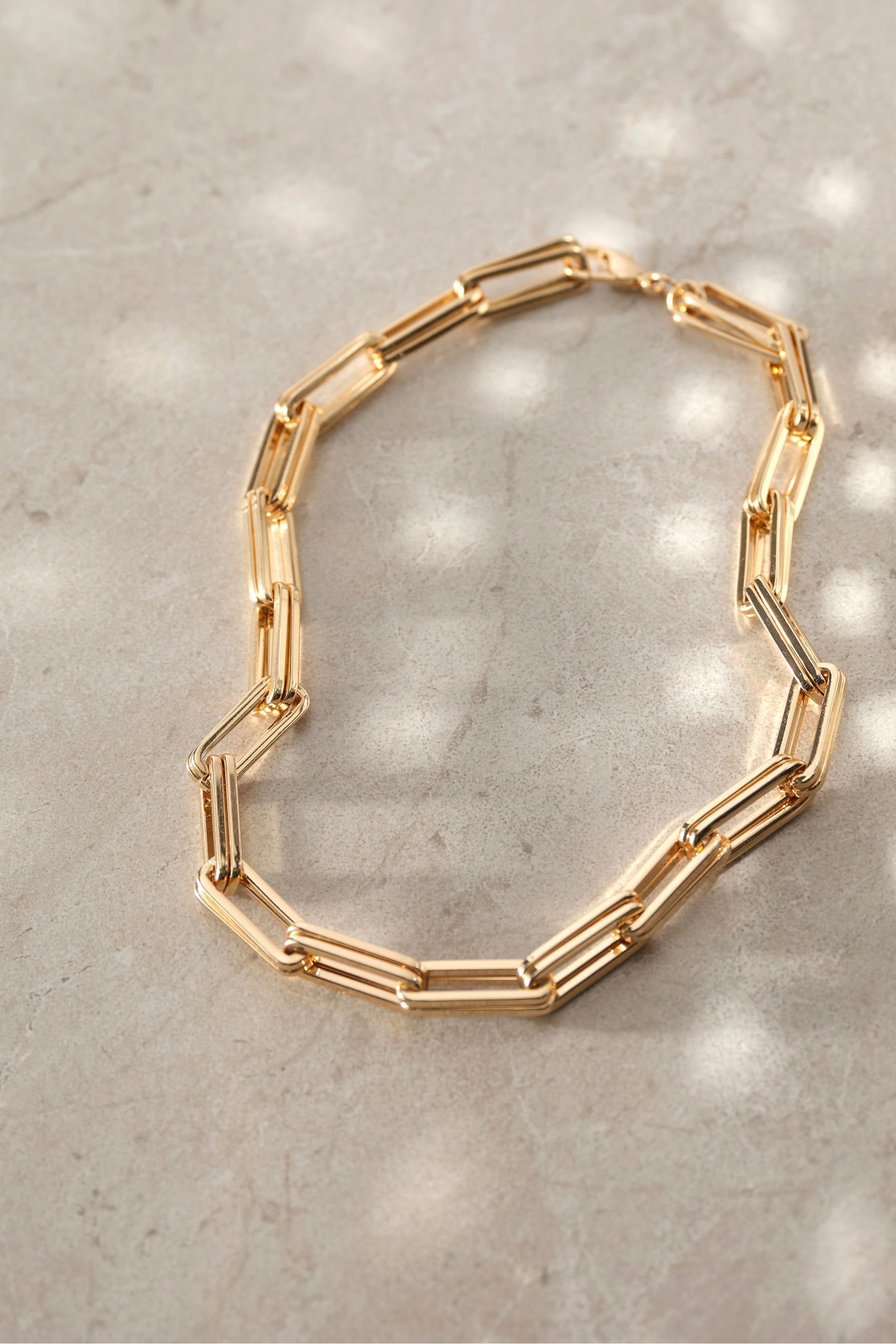 Buy Mint Velvet Gold Tone Square Link Necklace from the Next UK