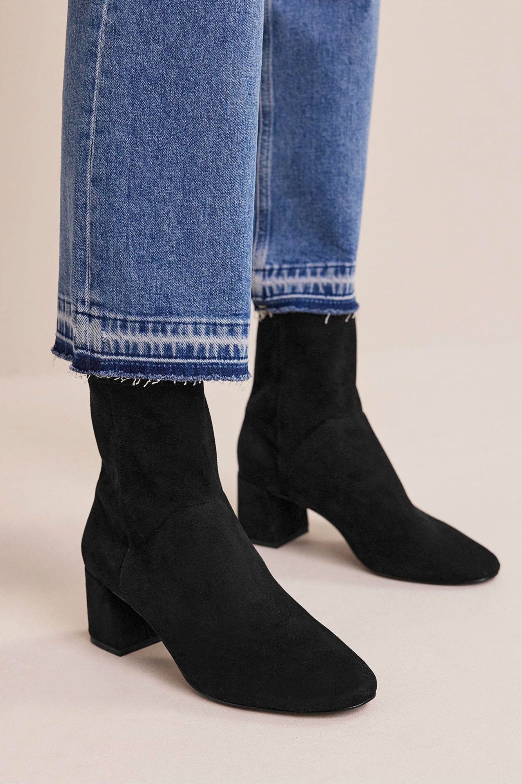 Buy Boden Black Stretch Ankle Boots from the Next UK online shop