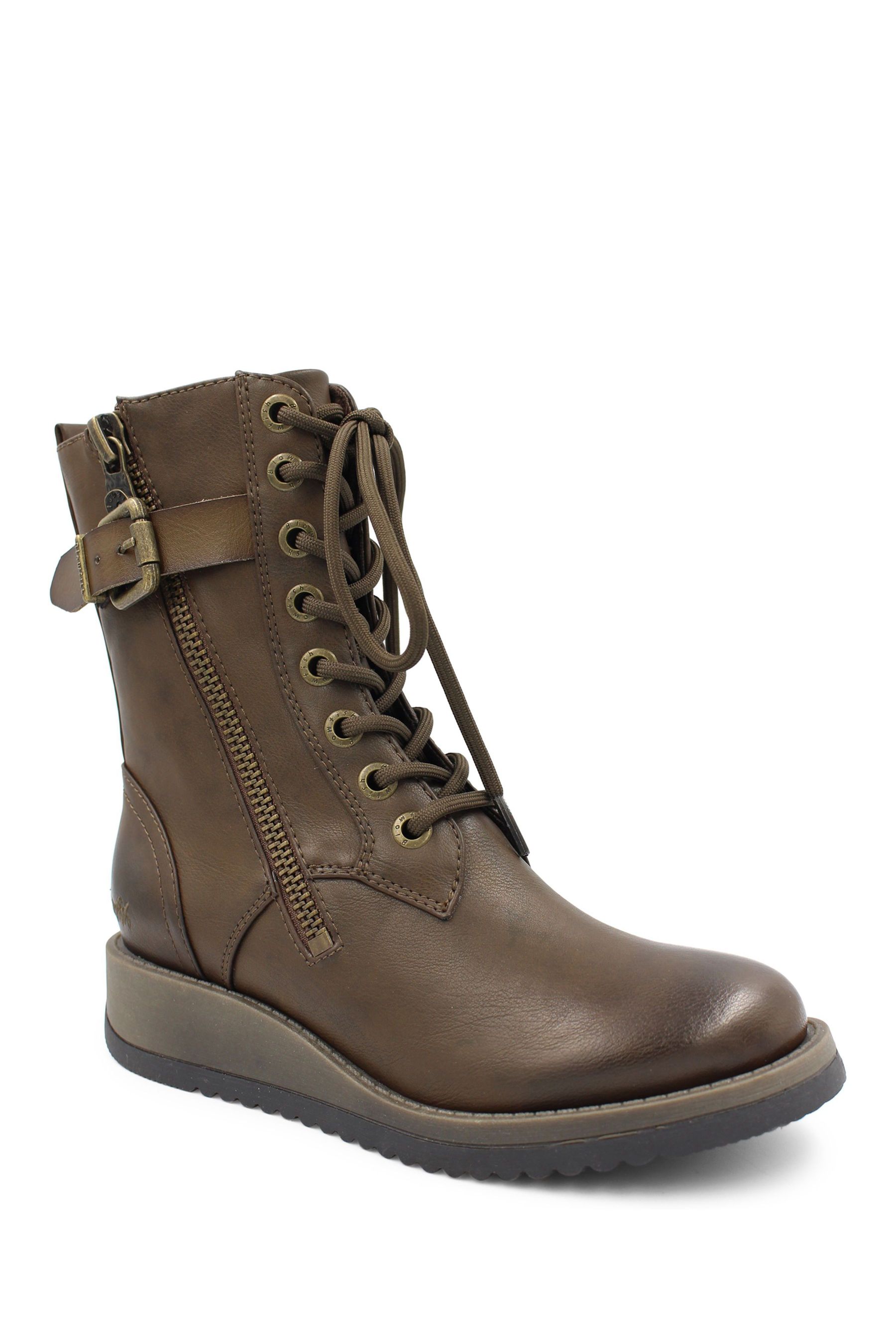Buy Blowfish Malibu Womens Code Combat Lace Zip Boots from the