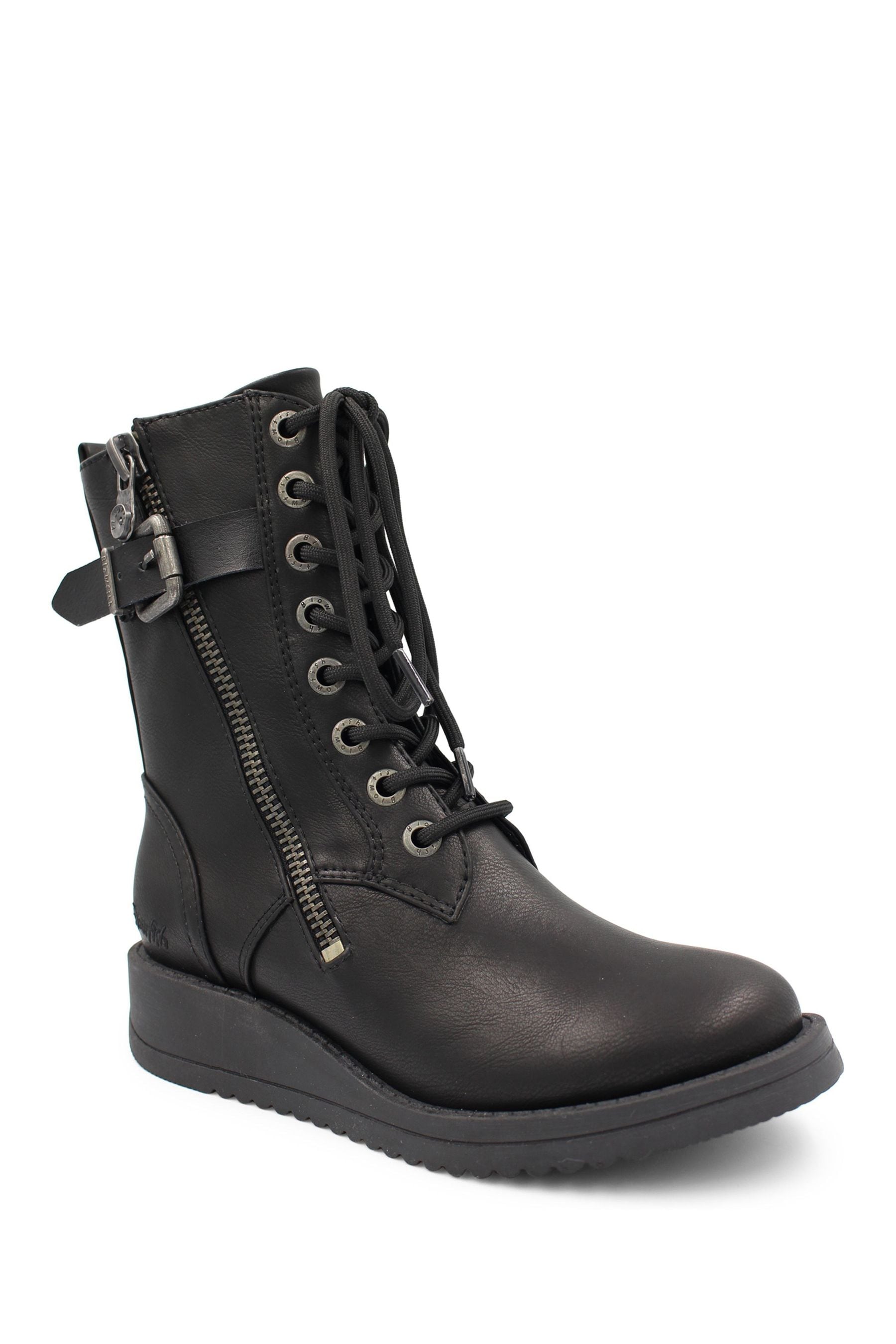 Zip up 2025 combat boots womens