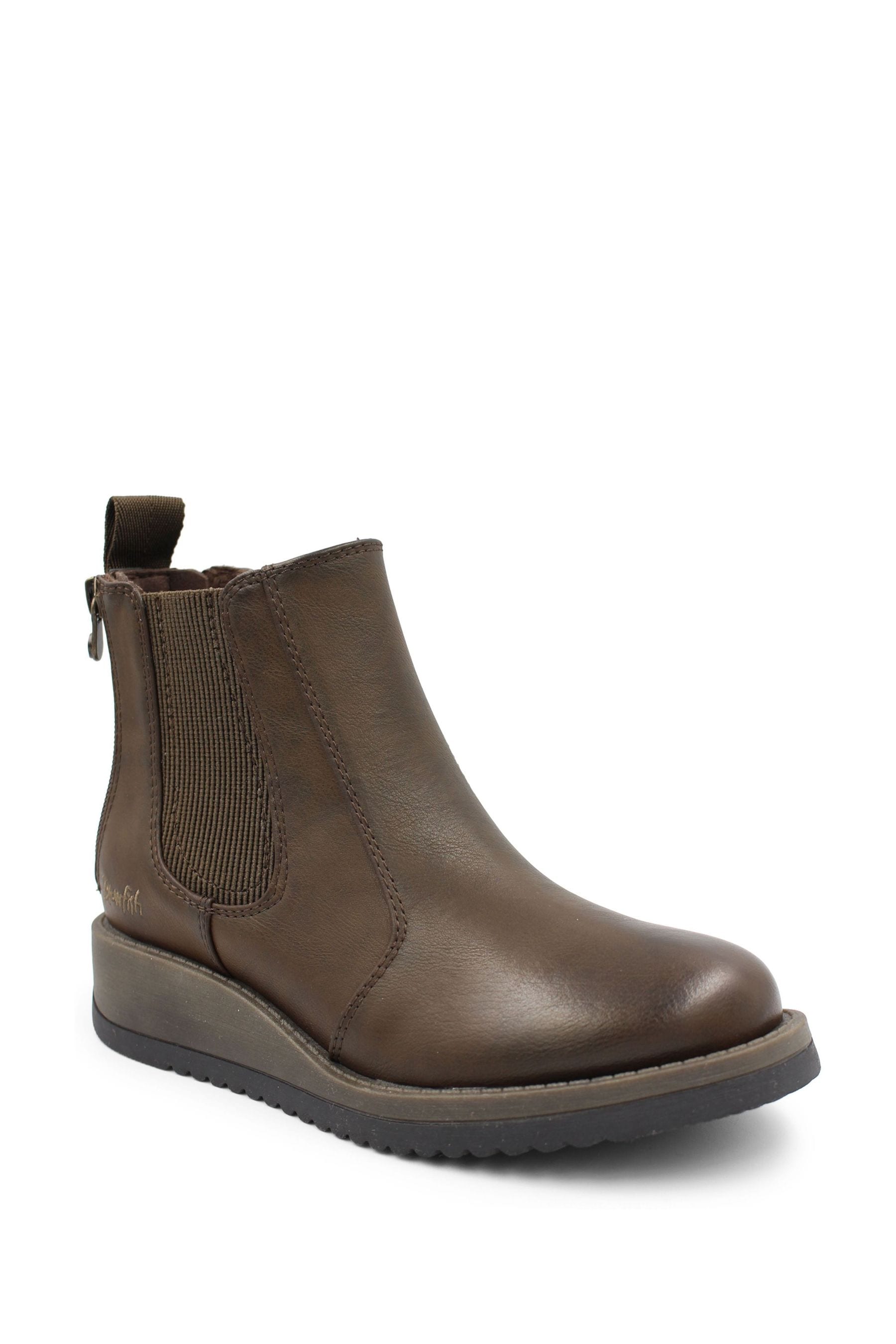 Buy Blowfish Malibu Womens Calo Wedge Chelsea Brown Boots from the