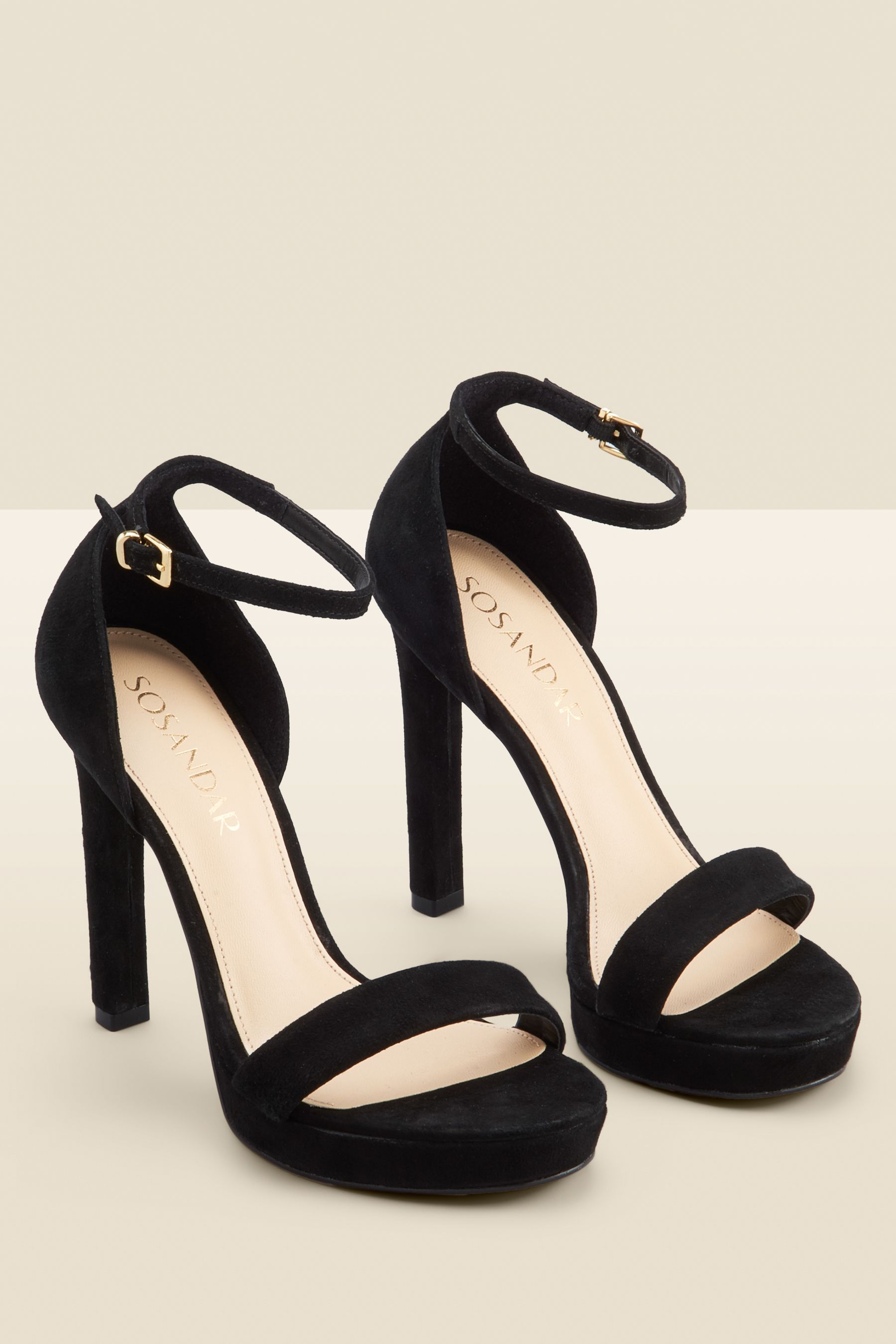 Buy Sosandar Black Block Two Part Platform Heels from the Next UK