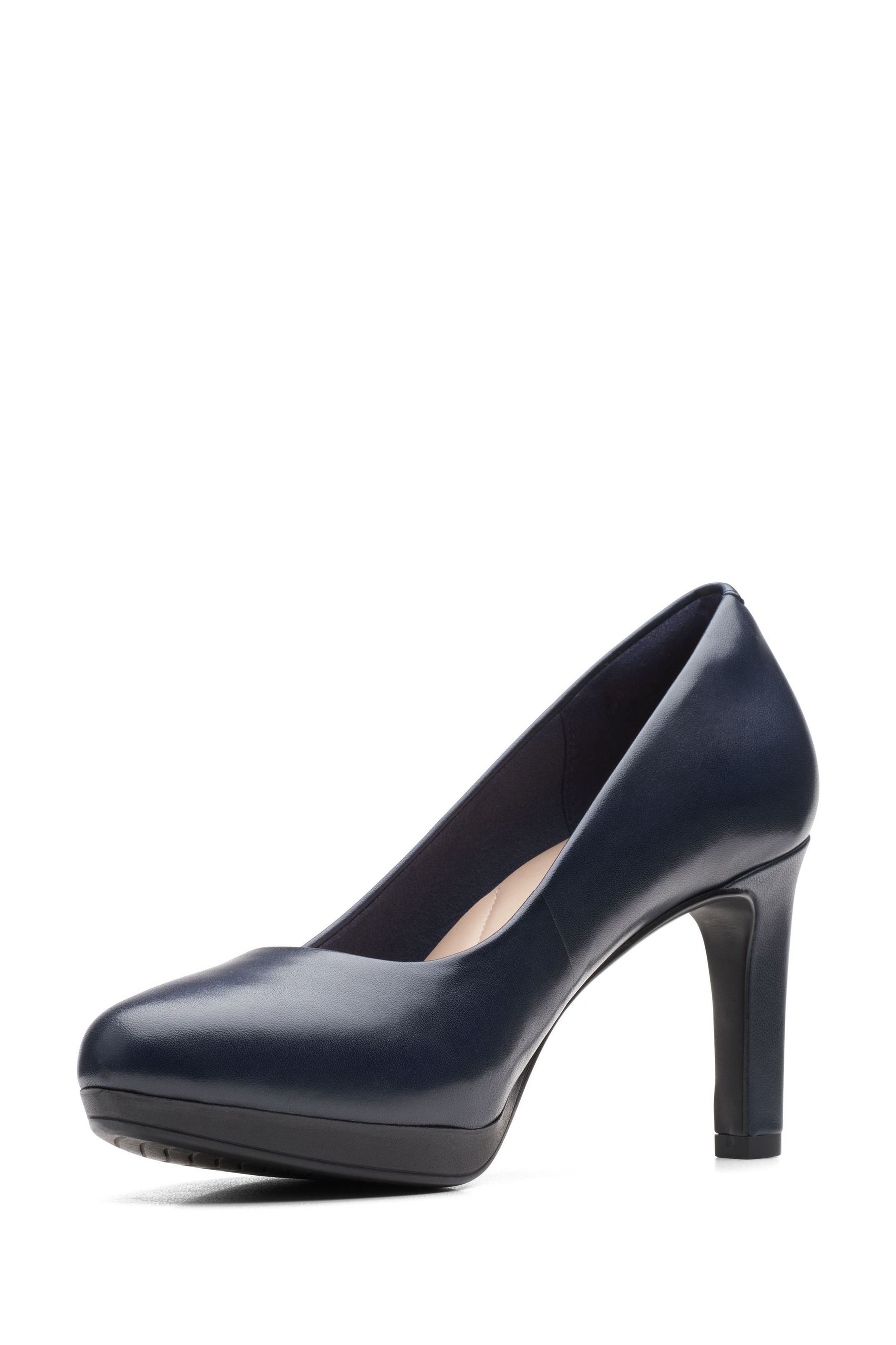 Clarks navy discount blue heels