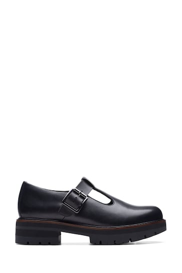 Clarks Black Leather Orianna Bar Shoes