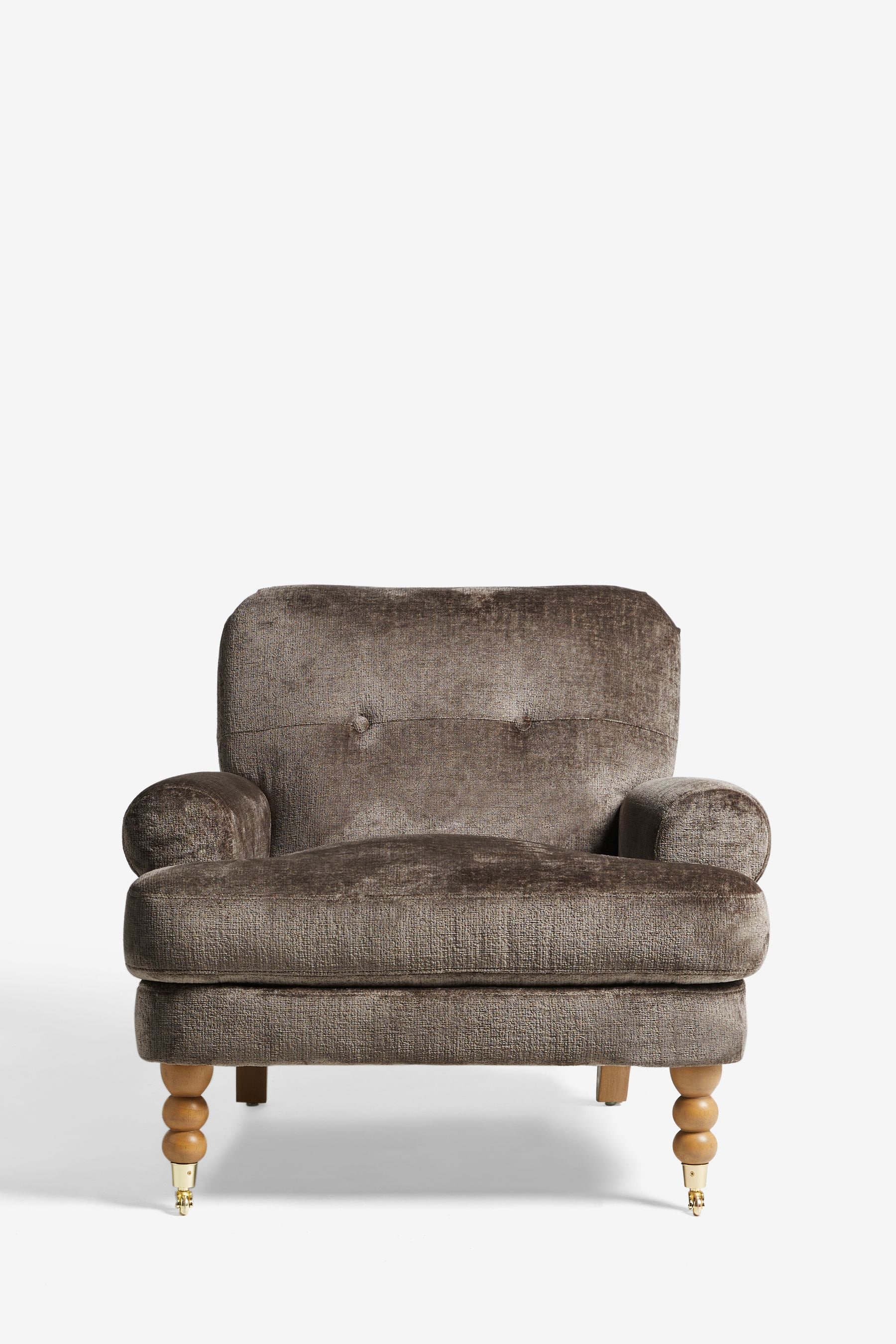 Buy Plush Chenille Mink Natural Erin Accent Chair from the Next UK