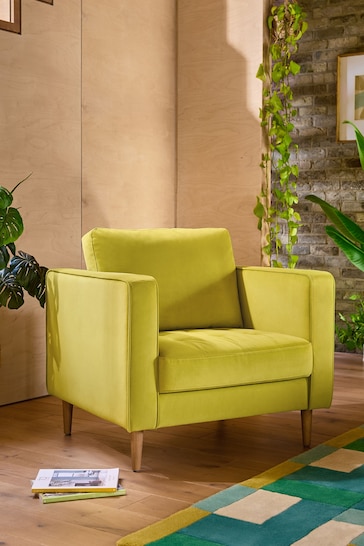 Soft Chartreuse Yellow Houghton Slim Arm Chair