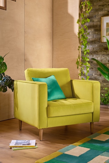 Soft Chartreuse Yellow Houghton Slim Arm Chair