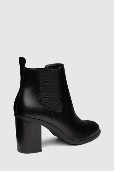 Novo Black Regular Fit Kristeenie Block Heel Chelsea Boots