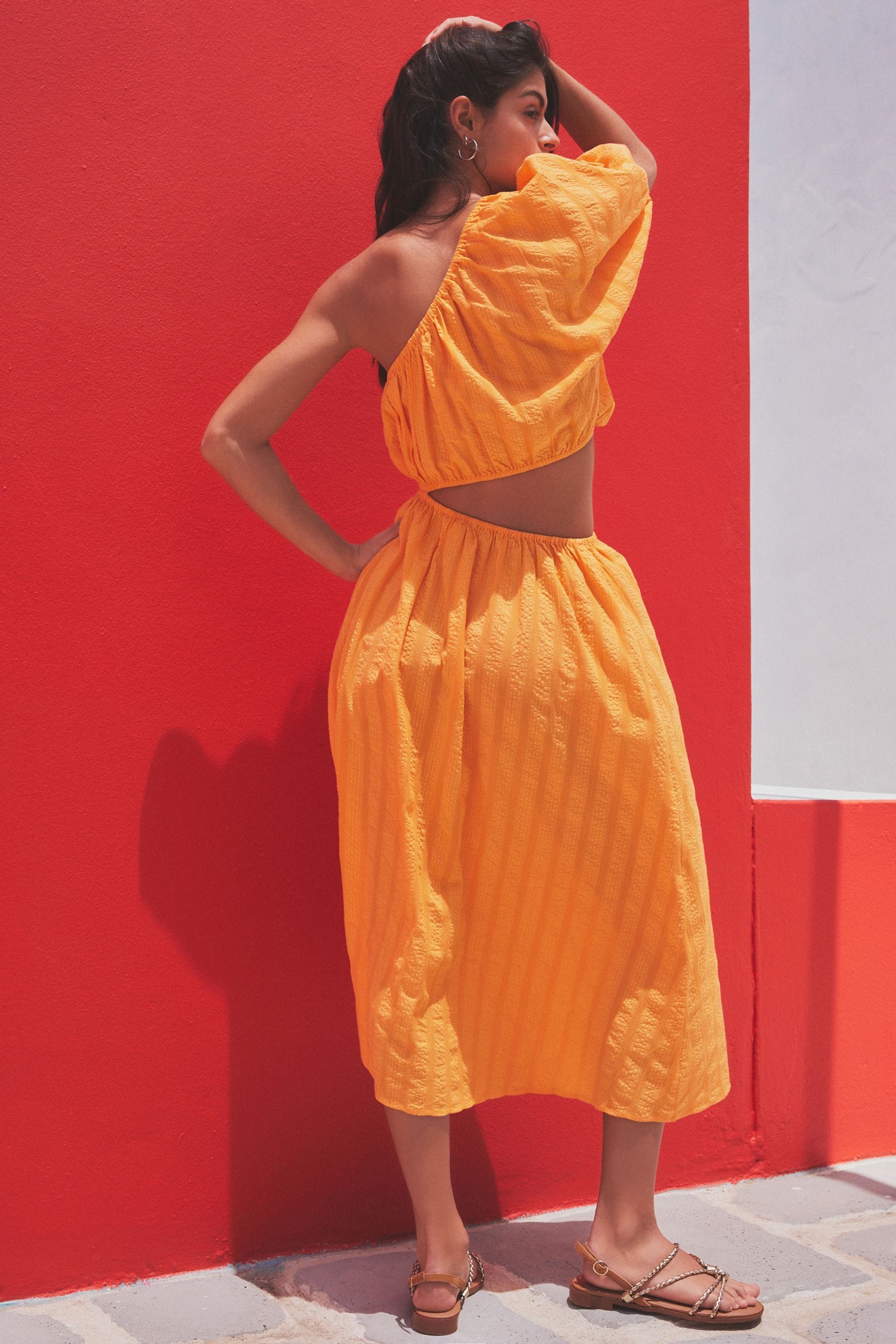 Orange outlet summer dress