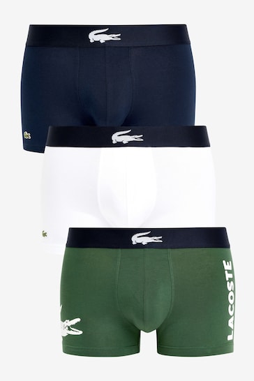 Lacoste Multi Green Logo Boxers 3 Pack