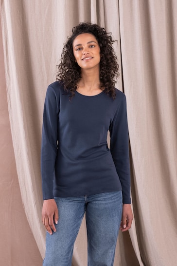 Celtic & Co. Blue Organic Cotton Long Sleeve T-Shirt
