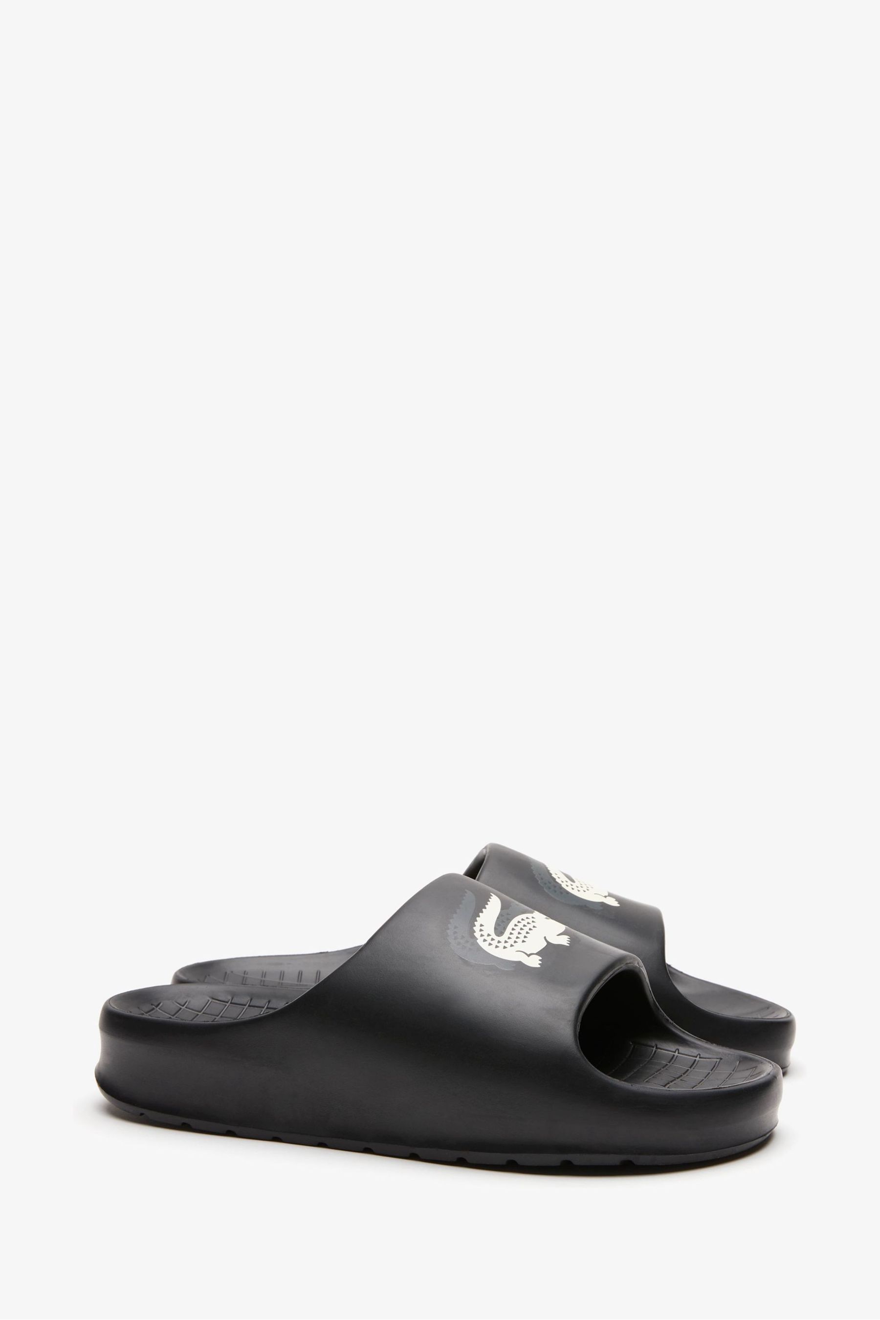 Black lacoste sliders outlet